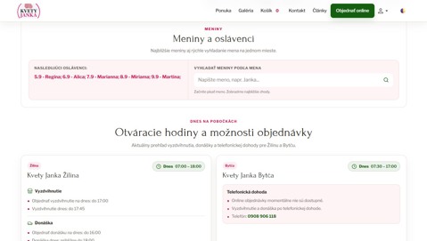 Ukážka projektu kvetyjanka.sk – Cieľ projektu