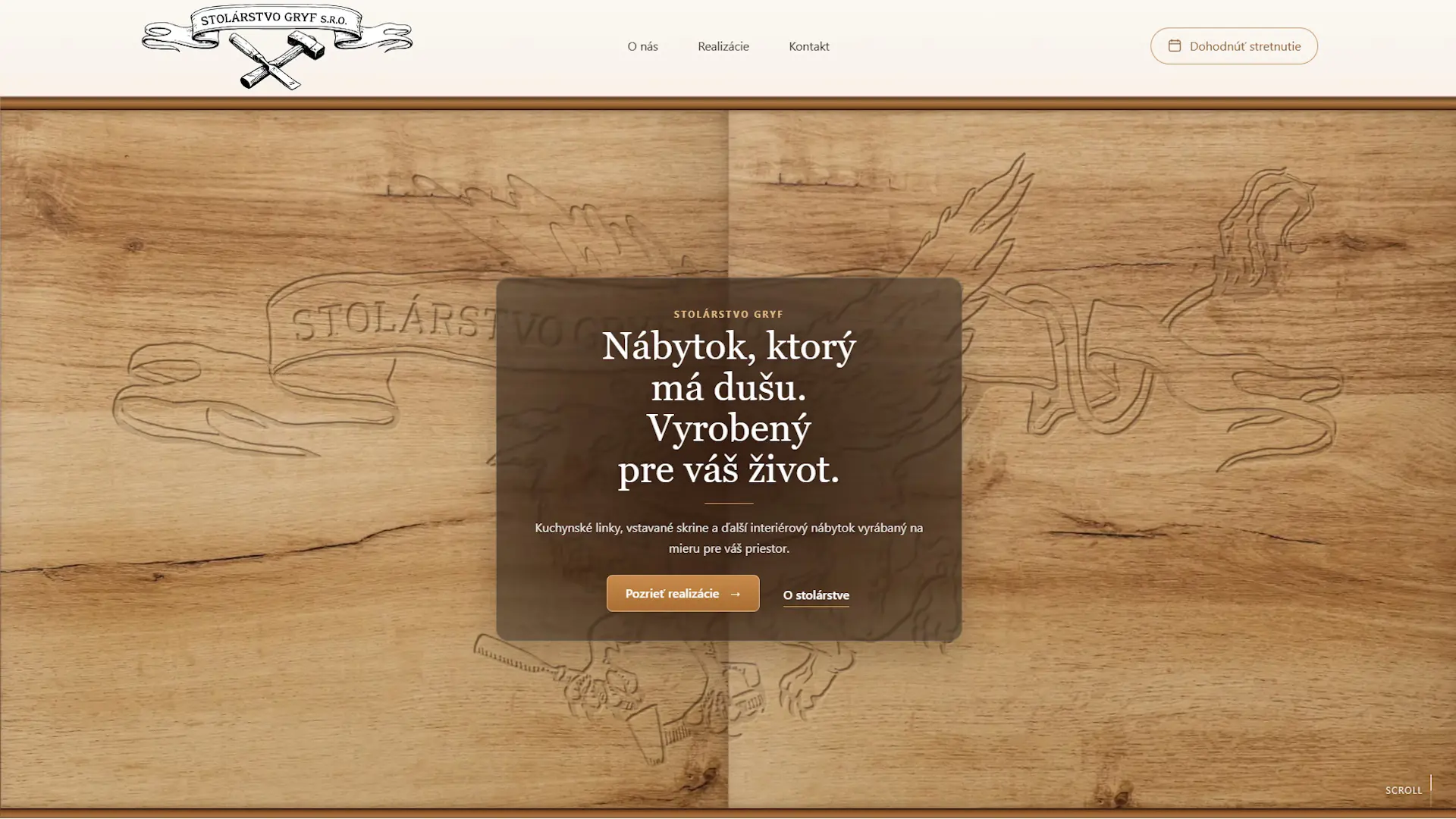 Náhľad projektu stolarstvogryf.sk