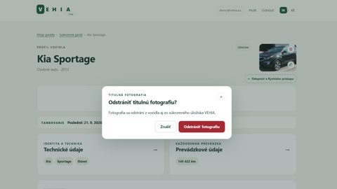Ukážka projektu vehia.eu – Technické riešenie